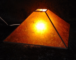 Lamp Shade Silver Mica 14" SQ