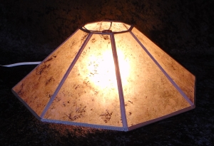 Lamp shade Silver mica 18" Octagon