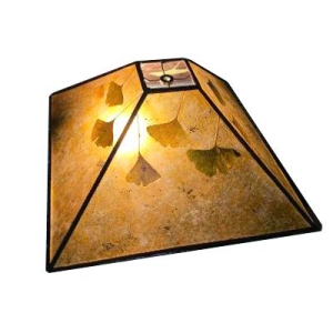 Lamp shade Silver mica 18" SQ