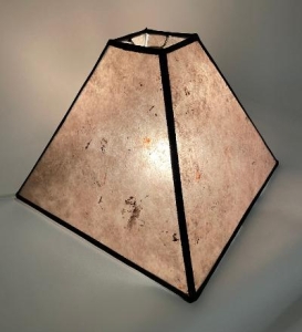 Lamp shade Silver mica 12" SQ