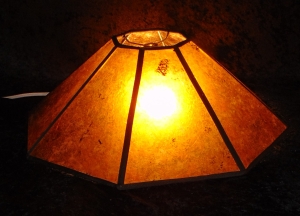 Lamp Shade Amber Mica 18" Octagon
